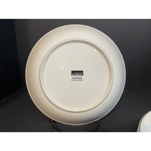 Montgomery Ward Shannon Japan Fine China Soup/Salad Bowls Set of 7 Silver Rim - Picture 3 of 16